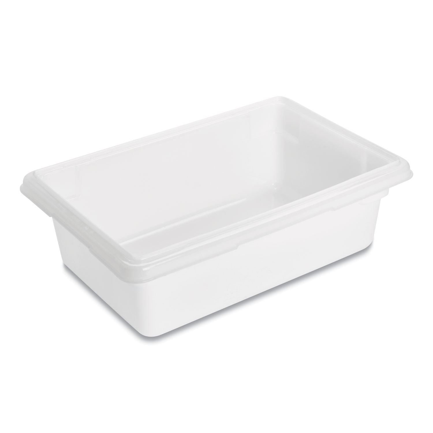 Rubbermaid Commercial Food/Tote Boxes, 3.5 gal, 18 x 12 x 6, White, Plastic
