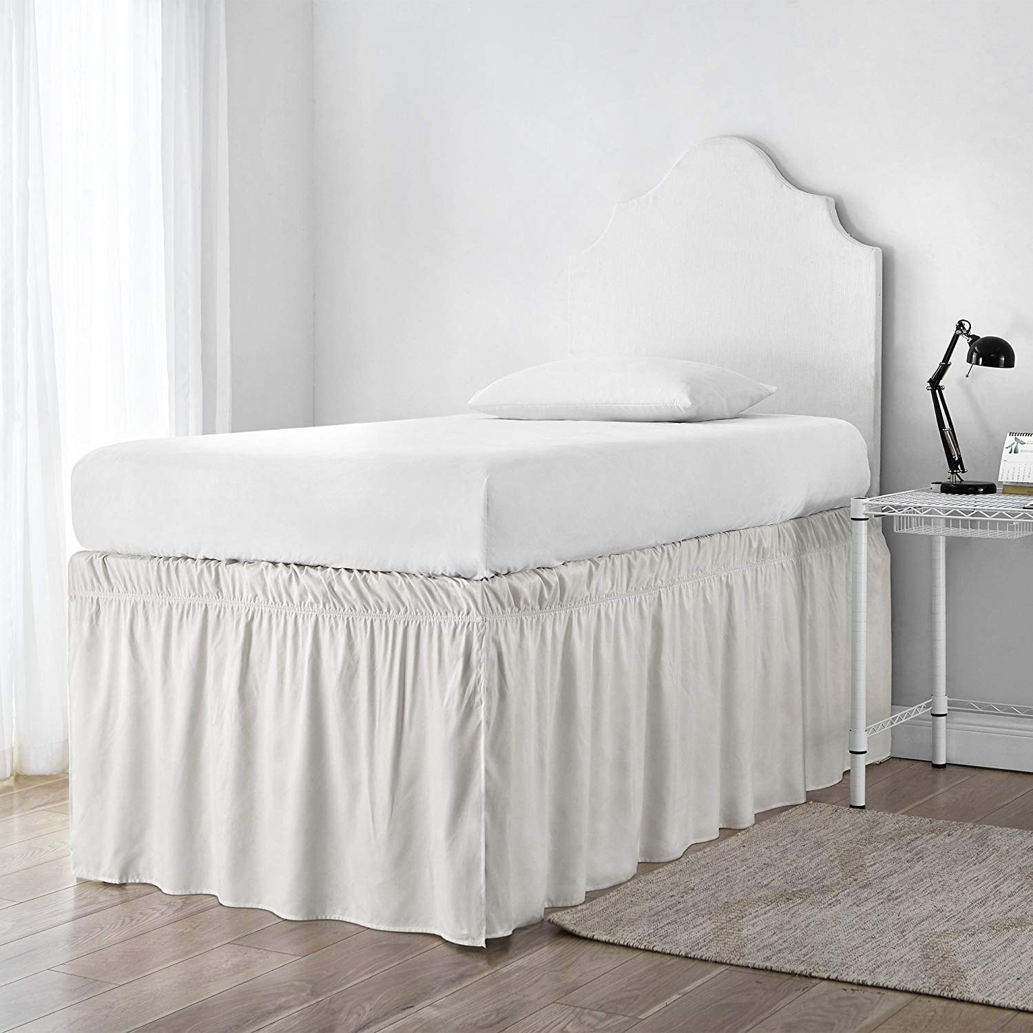 DormCo Ruffled Dorm 32-inch Drop Bed Skirt jet stream