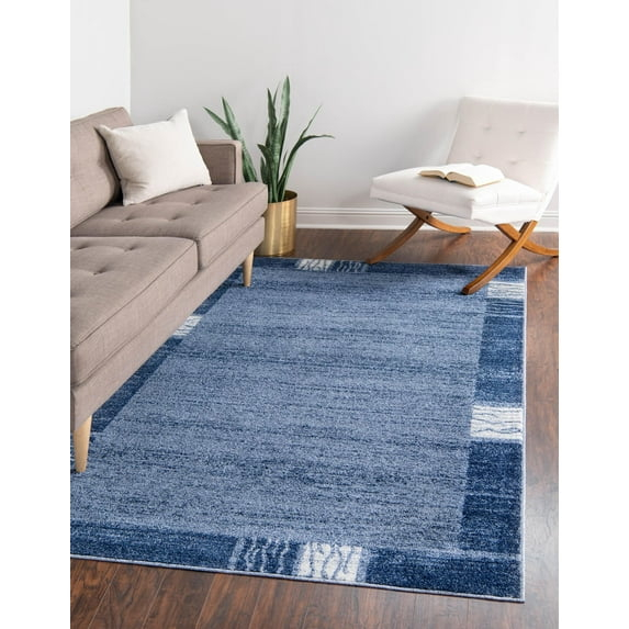 Rugs.com Angelica Collection Rug – 7' x 10' Light Blue Medium Rug Perfect For Bedrooms, Dining Rooms, Living Rooms