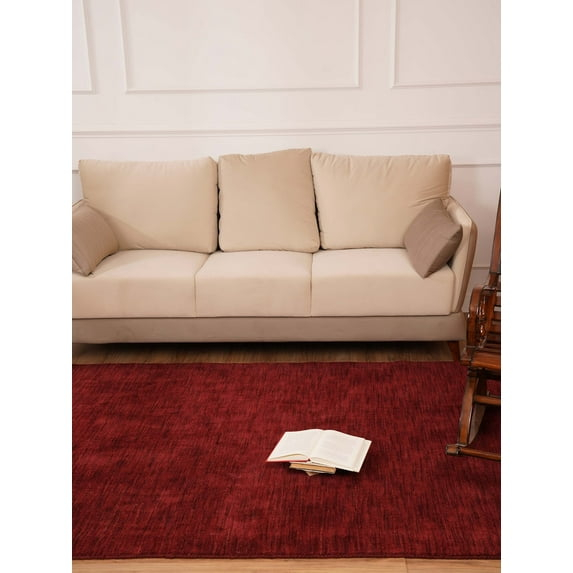 Rugsotic Carpets Handmade Rugs Hand Knotted Loom Rectangle 6'x9' Red Wool for Indoor Use