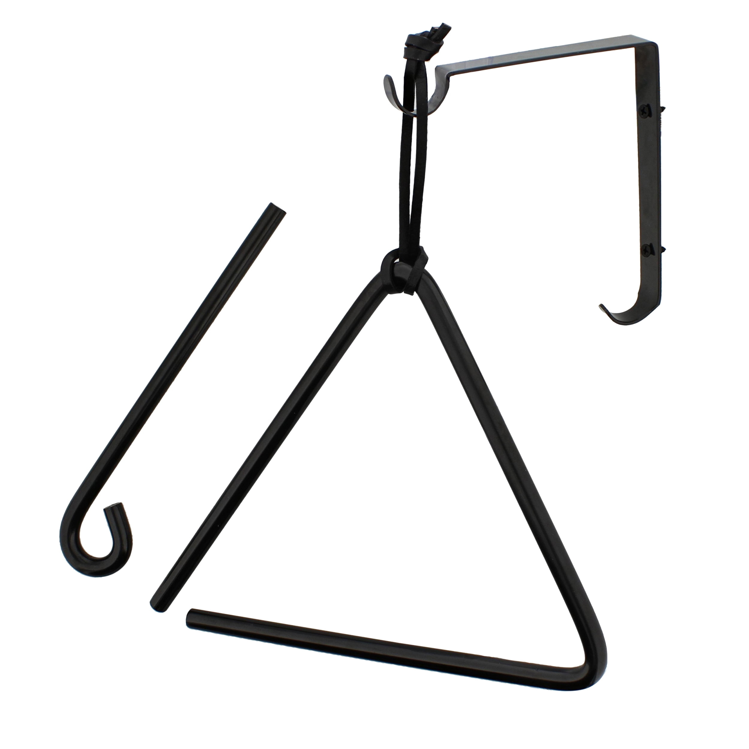 Rural365 Triangle Dinner Bell 8in Cast Iron Dinner Bells Forged Metal Triangle