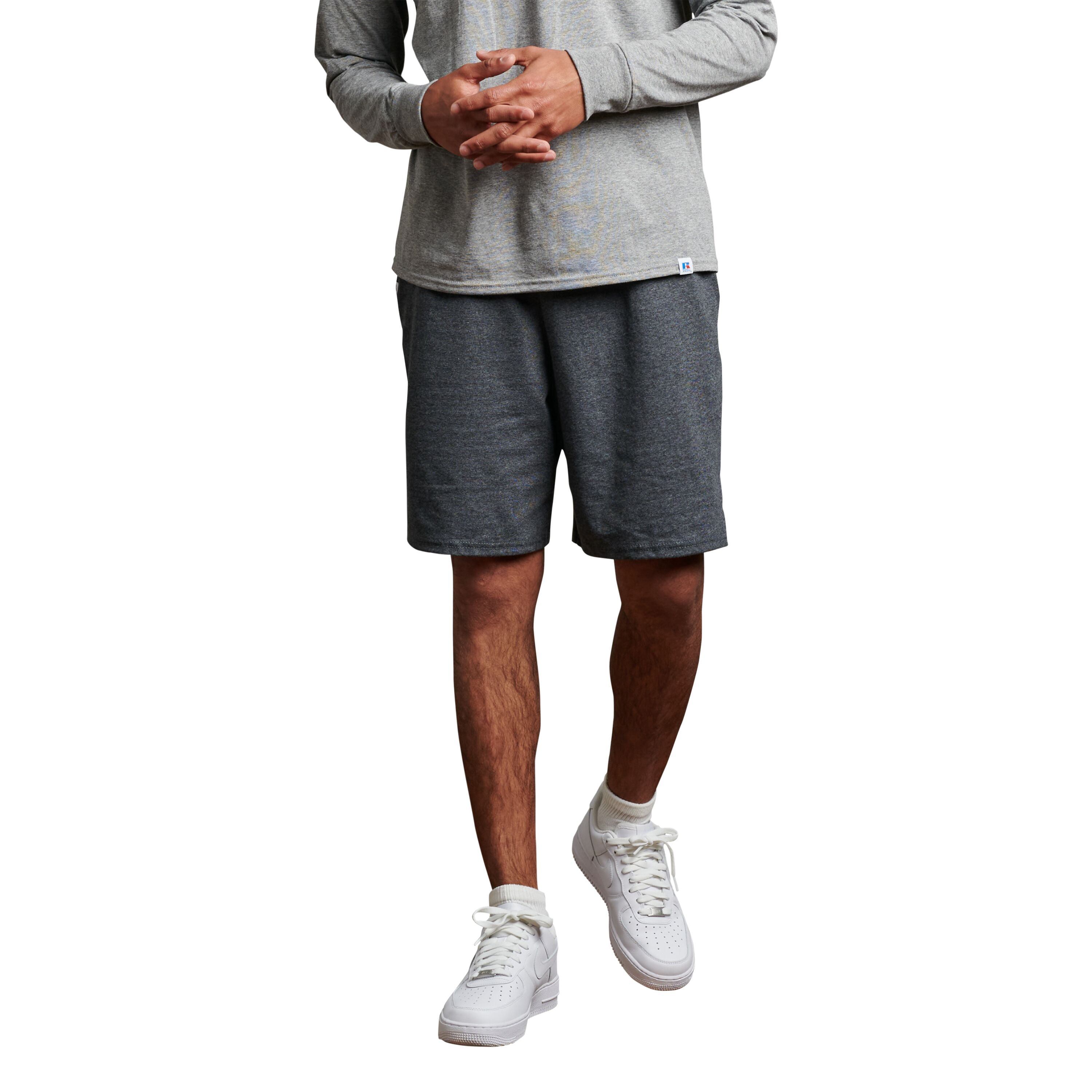 Russell Athletic Men's and Big Men's 9-10" Cotton Shorts with Pockets and Adjustable Waist, Sizes S-4XL