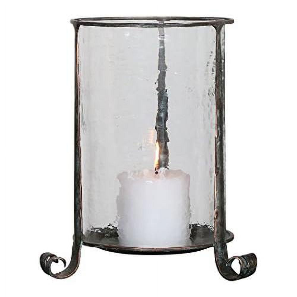 Uttermost Nicia Traditional Iron and Glass Candle Holder in Bronze