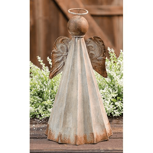 Rustic Decor White Angel with Rusty Highlights