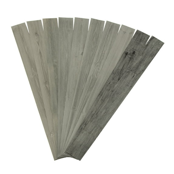 Rustic Grove Wood Planks (Mixed Gray-Dark)