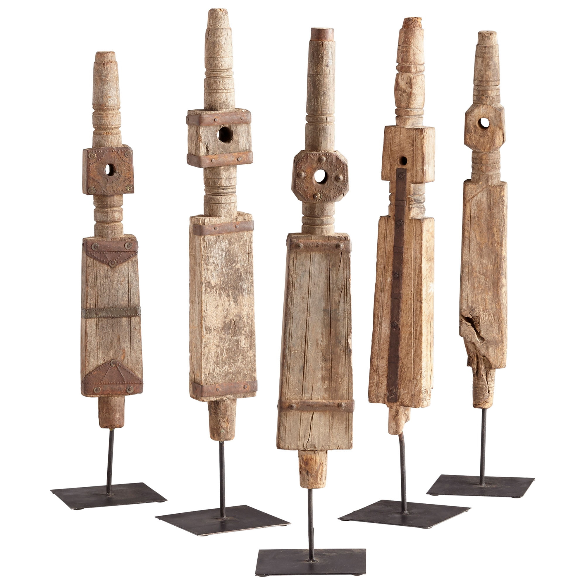 Cyan Design - Rustic Todem - Large Sculpture - 5 Inches Wide By 23.75 Inches High