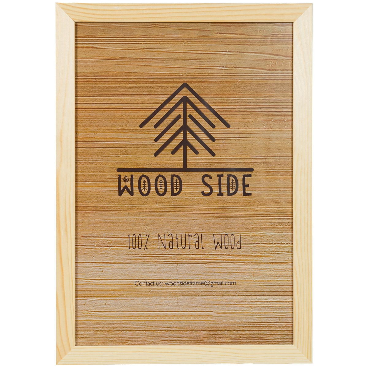 Rustic Wooden Poster Picture Frame 24x36 Natural Solid Eco Distressed Wood for Wall Mounting Barnwood Photo Frame