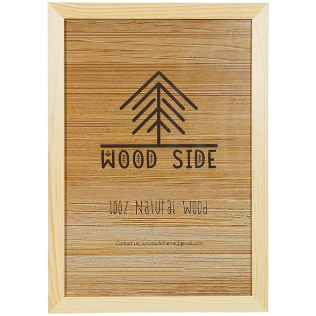 Rustic Wooden Poster Picture Frame 24x36 Natural Solid Eco Distressed Wood for Wall Mounting Barnwood Photo Frame