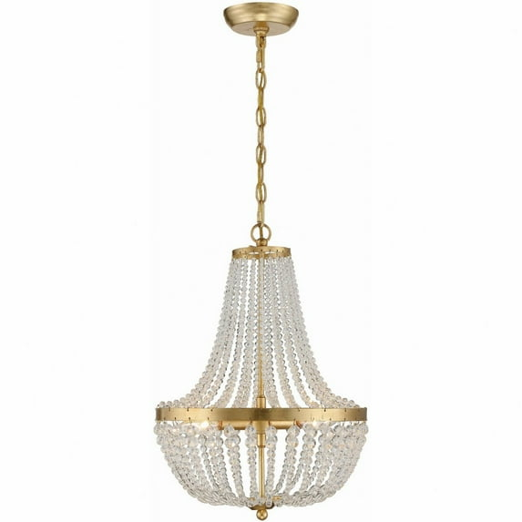 Crystorama Lighting Rylee 3 - Light Chandelier in  Antique Gold