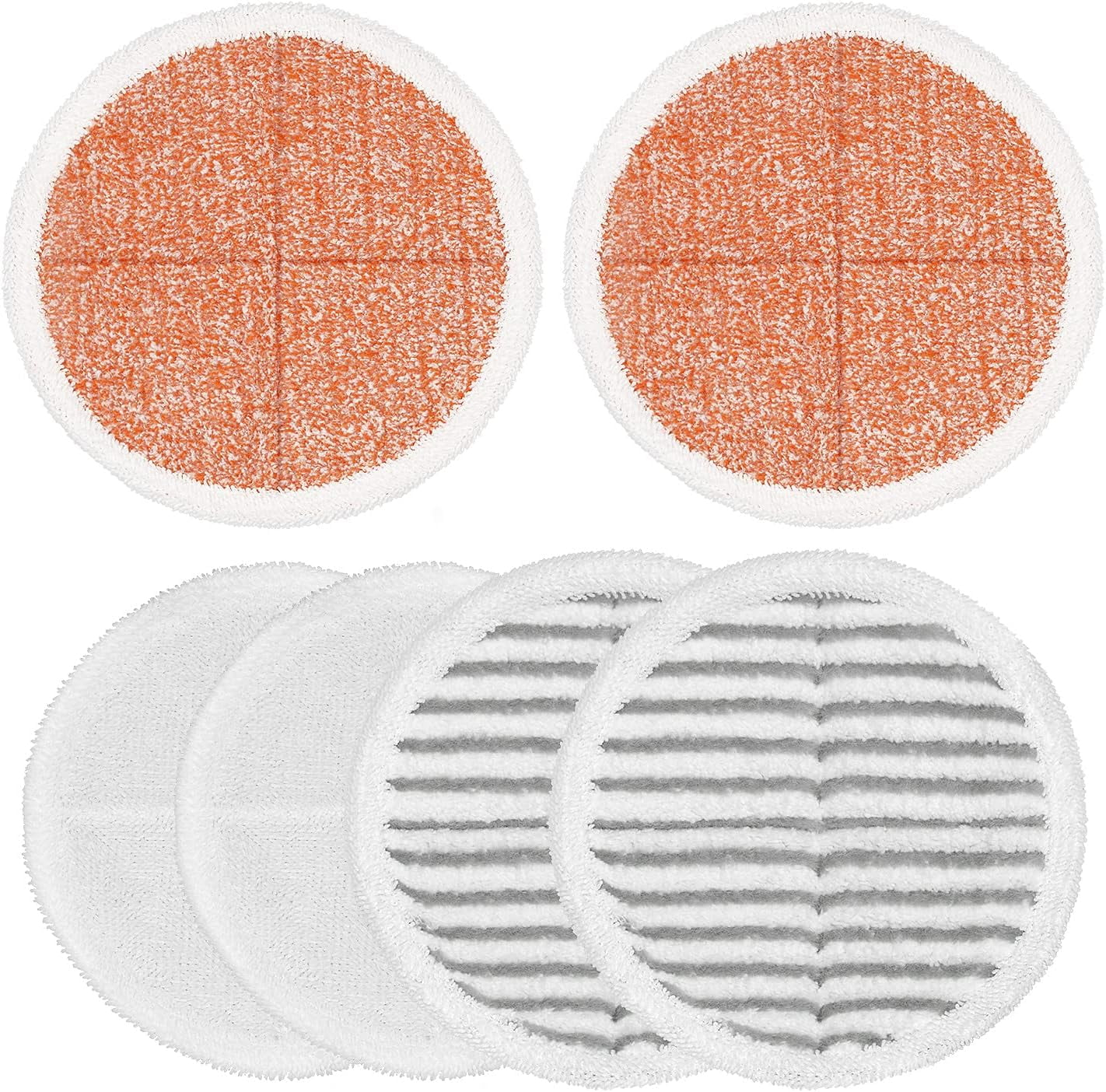 6 Pack 2124 2037 2039A 20399 20391 Steam Mop Pads Replacement Compatible with Bissell Spinwave Hard Mop Cleaner