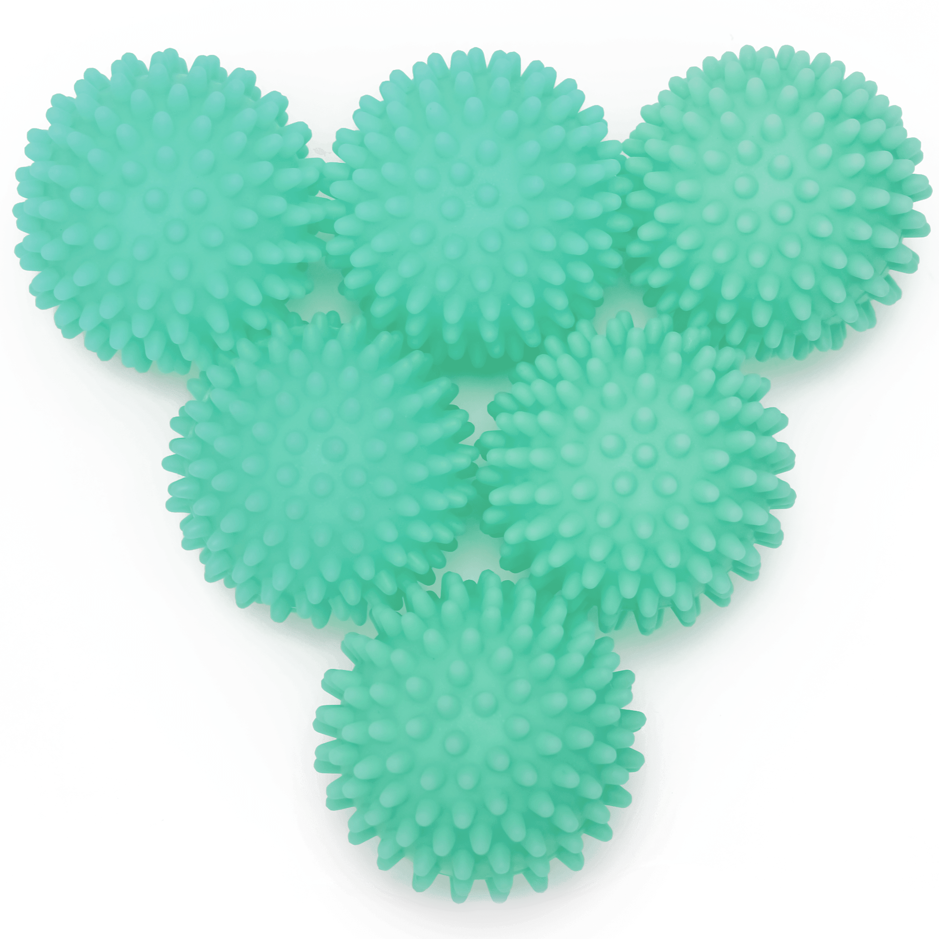 S&T INC. Reusable Laundry Dryer Balls, Soften and Fluff Laundry, Blue, 2.5 in, 6 Pack