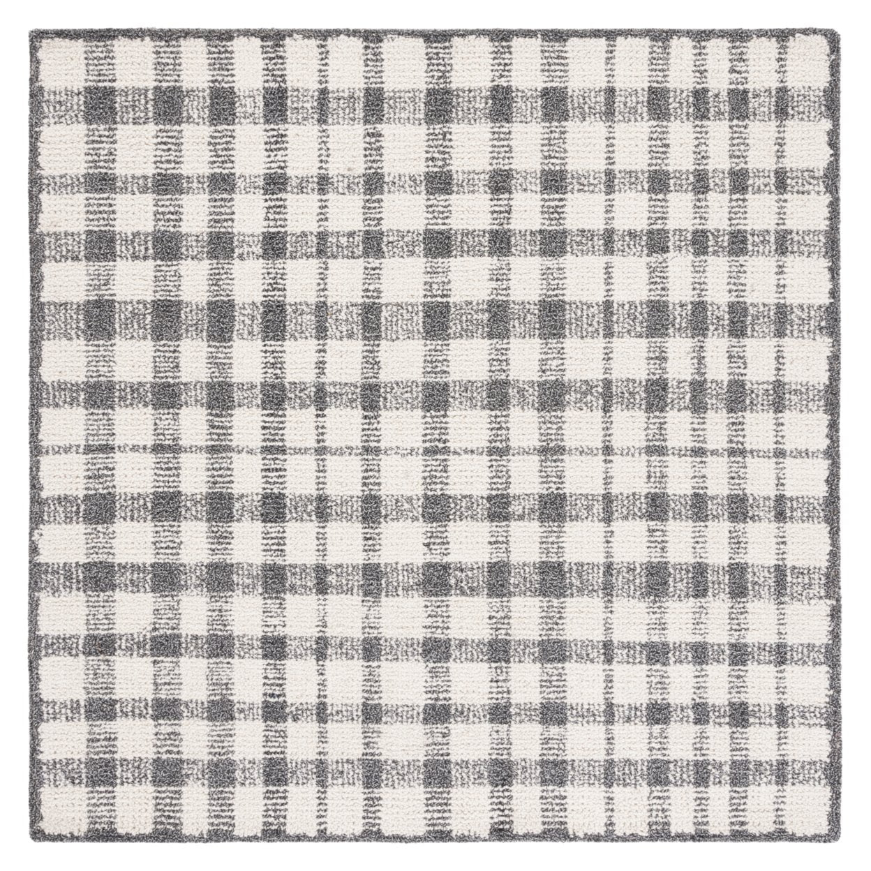 SAFAVIEH Abstract Aleta Trellis Area Rug, Ivory/Black, 6' x 6' Square