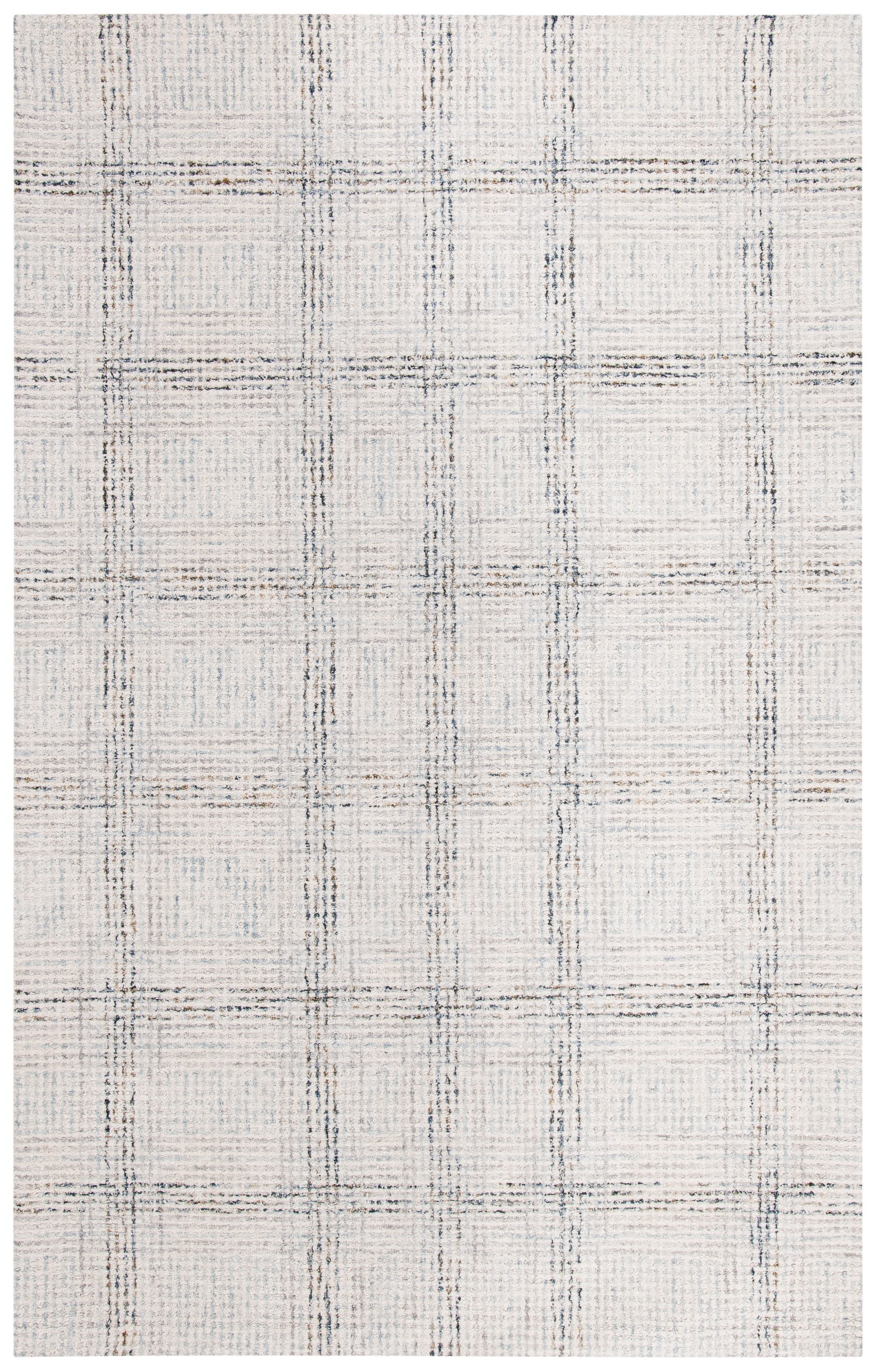SAFAVIEH Abstract Anderson Plaid Area Rug, Ivory/Gold, 5' x 8'