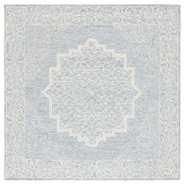 SAFAVIEH Abstract Aurbree Oriental Area Rug, Ivory/Blue, 6' x 6' Square