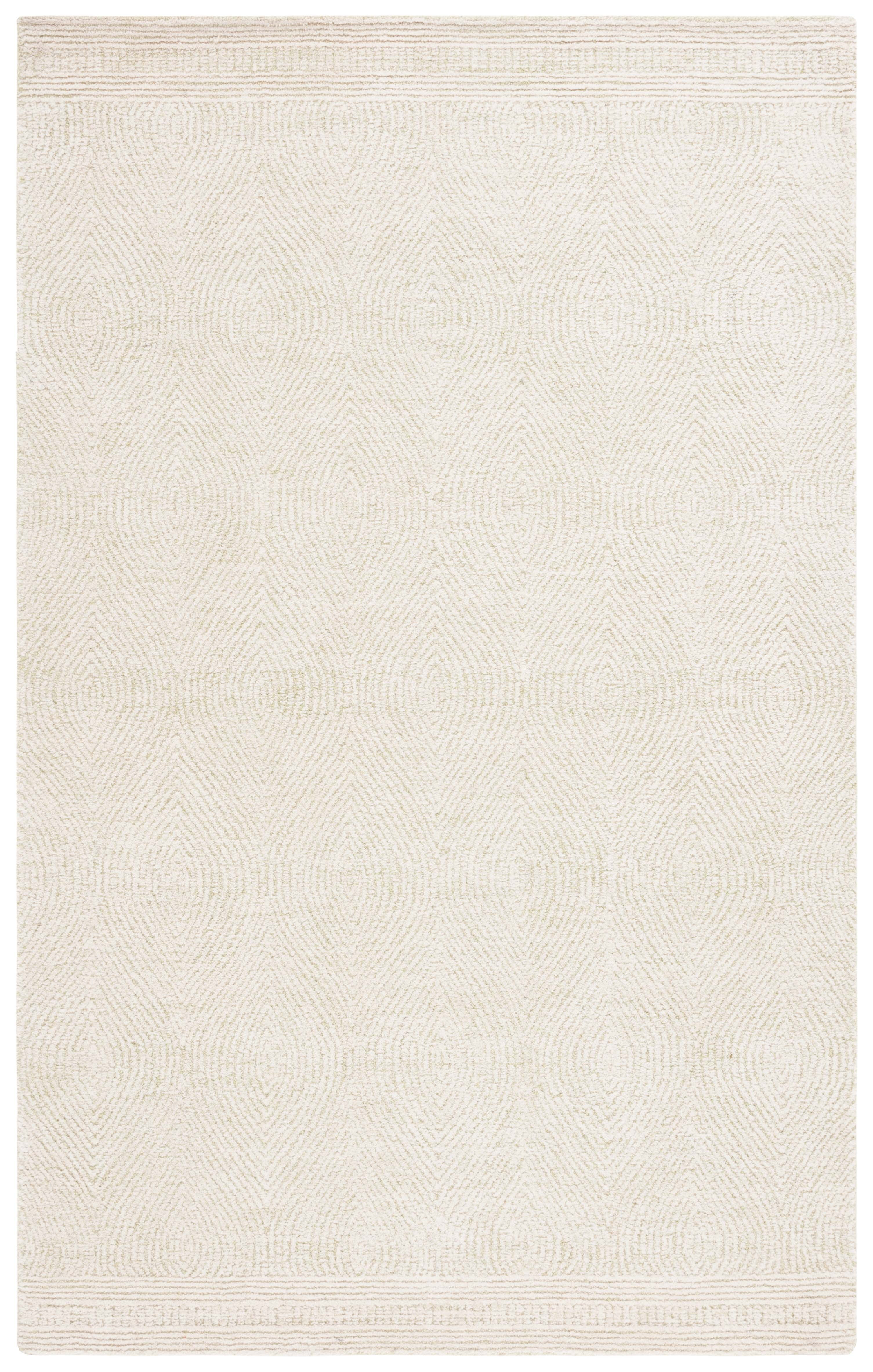 SAFAVIEH Abstract Caelestinus Ogee Wool Area Rug, Green/Ivory, 5' x 8'