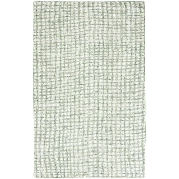 SAFAVIEH Abstract Dalia Geometric Abstract Area Rug, Ivory/Green, 6' x 6' Square