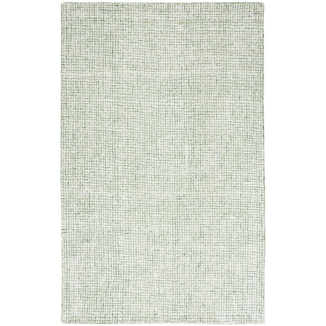 SAFAVIEH Abstract Dalia Geometric Abstract Area Rug, Ivory/Green, 6' x 6' Square