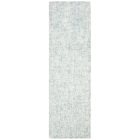 SAFAVIEH Abstract Dalia Geometric Abstract Runner Rug, Ivory/Blue, 2'3" x 16'