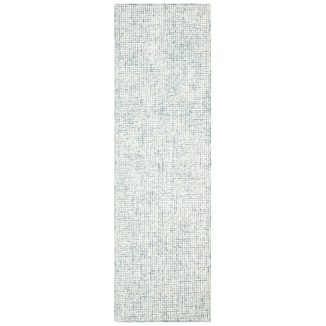 SAFAVIEH Abstract Dalia Geometric Abstract Runner Rug, Ivory/Blue, 2'3" x 16'