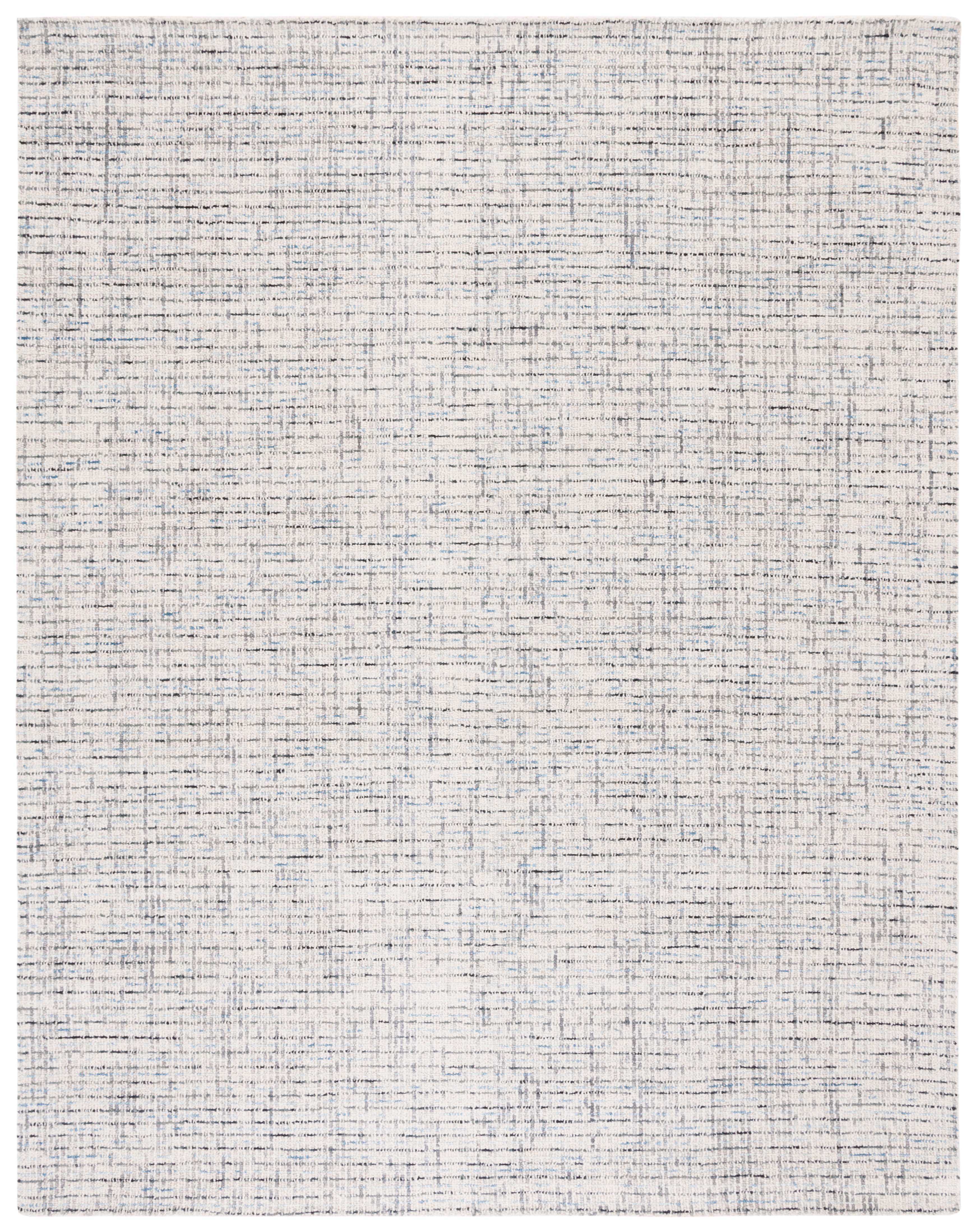 SAFAVIEH Abstract Delia Geometric Wool Area Rug, Grey/Ivory, 9' x 12'