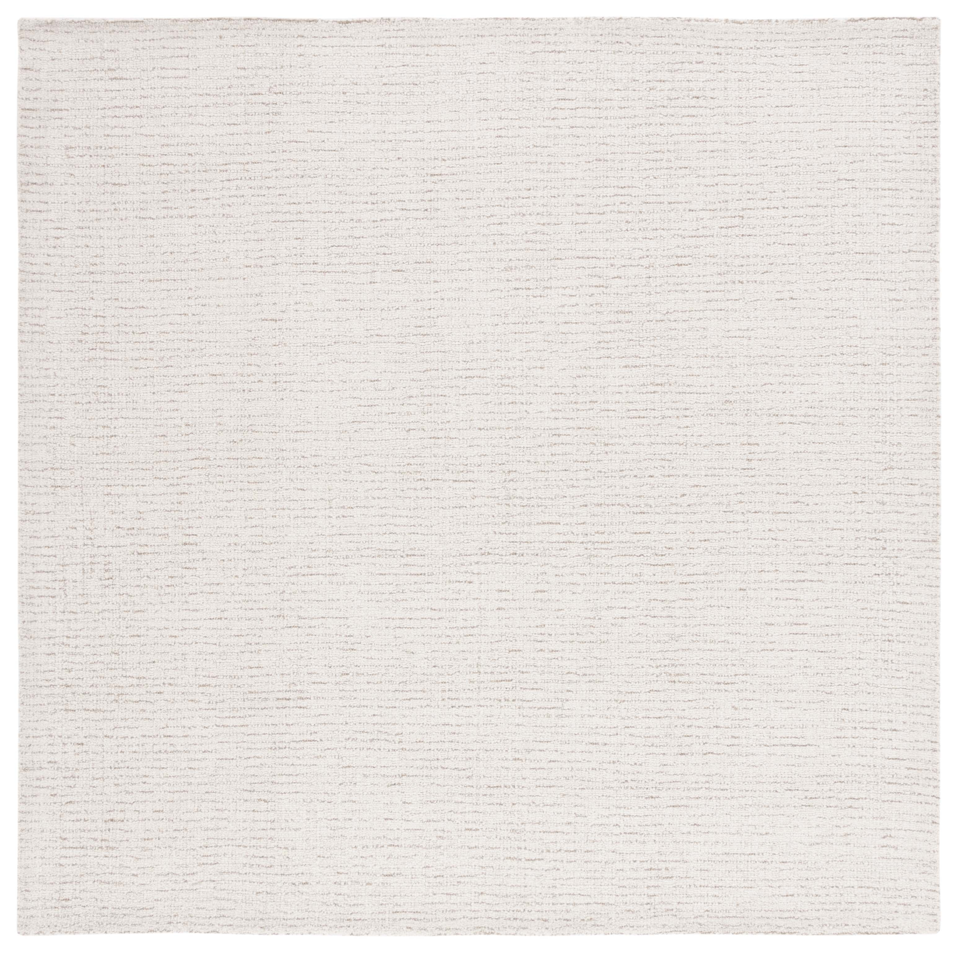 SAFAVIEH Abstract Delia Geometric Wool Area Rug, Ivory/Beige, 4' x 4' Square