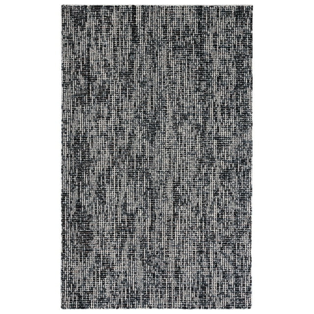 SAFAVIEH Abstract Delia Geometric Wool Area Rug, Black/Grey, 6' x 9'