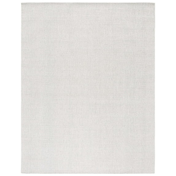 SAFAVIEH Abstract Delia Geometric Wool Area Rug, Light Grey/Ivory, 11' x 15'