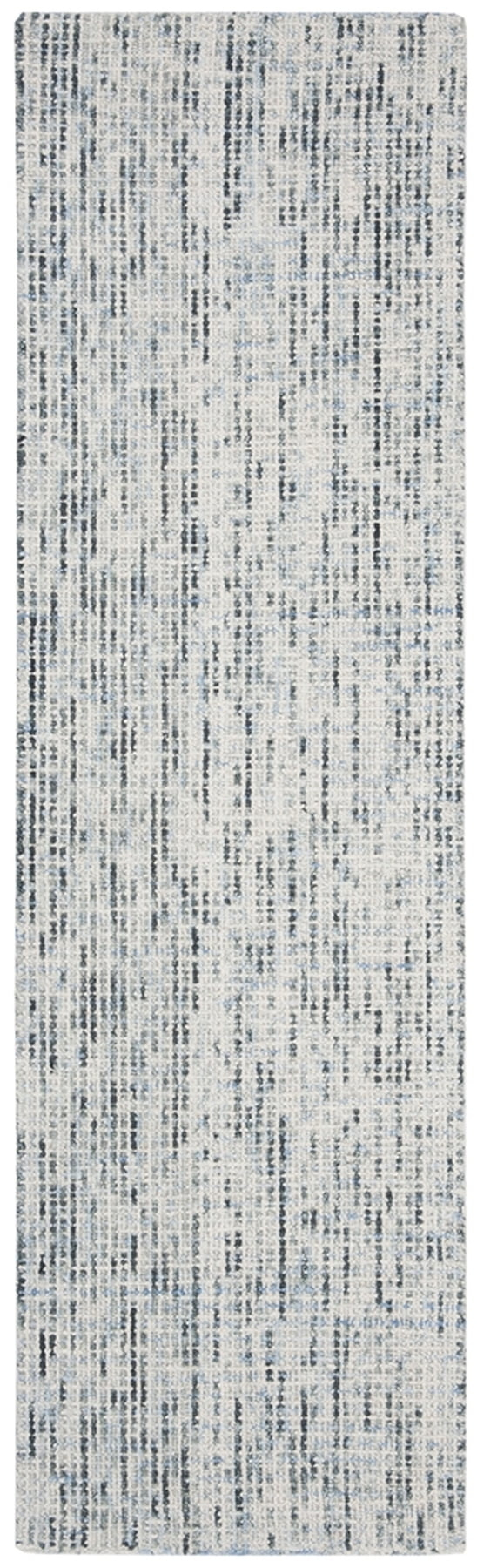 SAFAVIEH Abstract Delia Geometric Wool Runner Rug, Blue/Charcoal, 2'3" x 6'