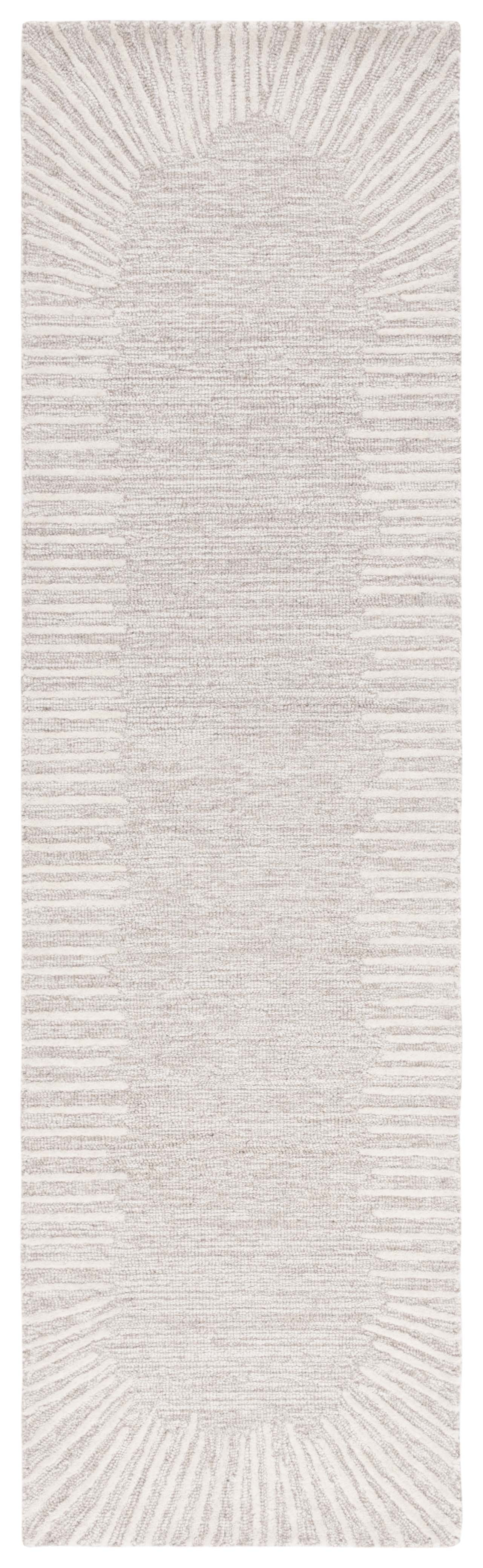 Safavieh  Handmade Abstract Deema Modern Wool Rug 2'3" x 10' Runner - Natural/Ivory