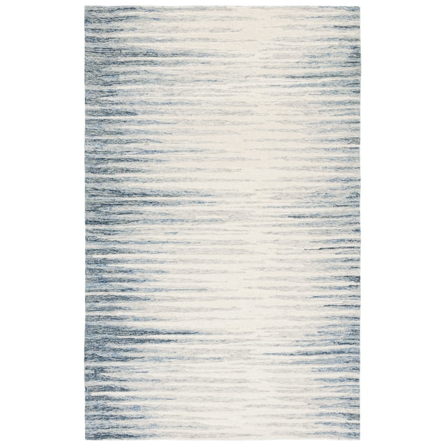 SAFAVIEH Abstract Greg Striped Area Rug, Ivory/Dark Blue, 5' x 8'