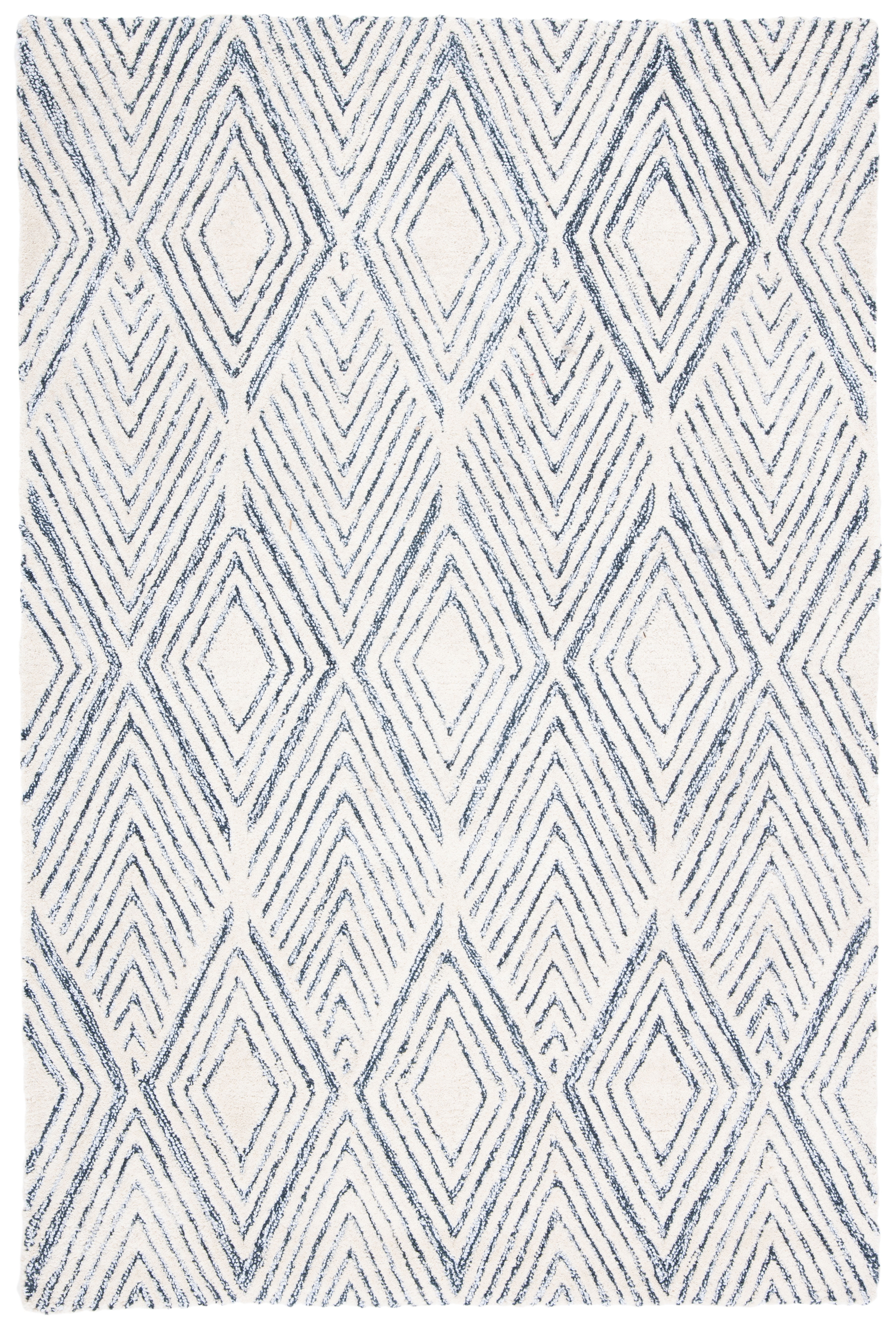 SAFAVIEH Abstract Jeneka Geometric Area Rug, Ivory/Charcoal, 3' x 5'