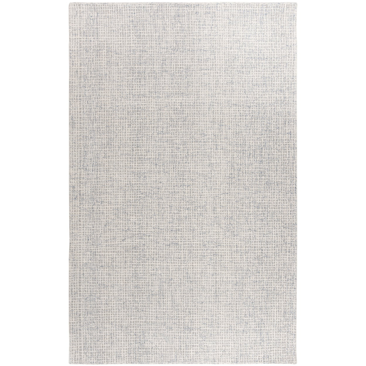SAFAVIEH Abstract Keith Geometric Abstract Wool Area Rug, Silver/Blue, 9' x 12'