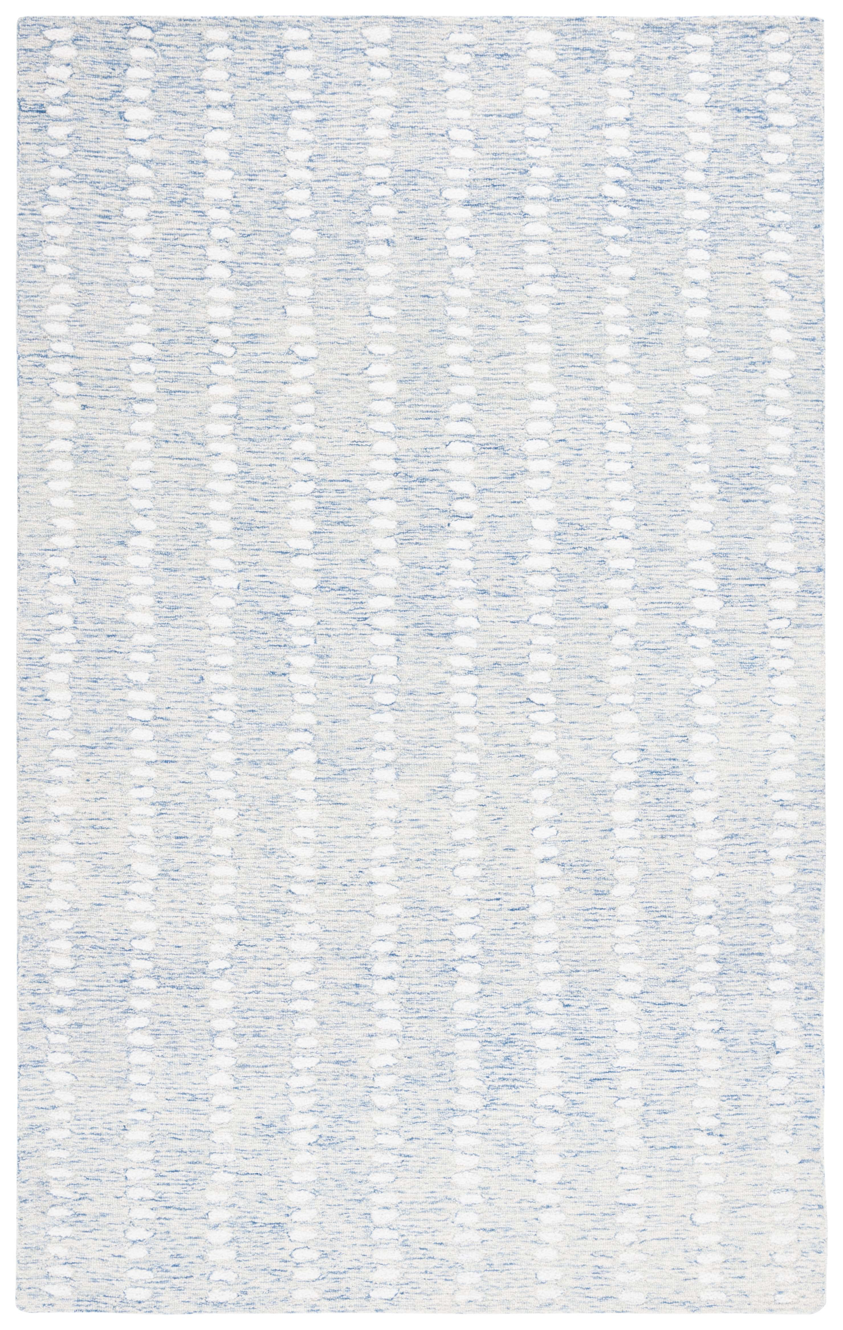 SAFAVIEH Abstract Madrid Striped Geometric Area Rug, Blue/Ivory, 3' x 5'