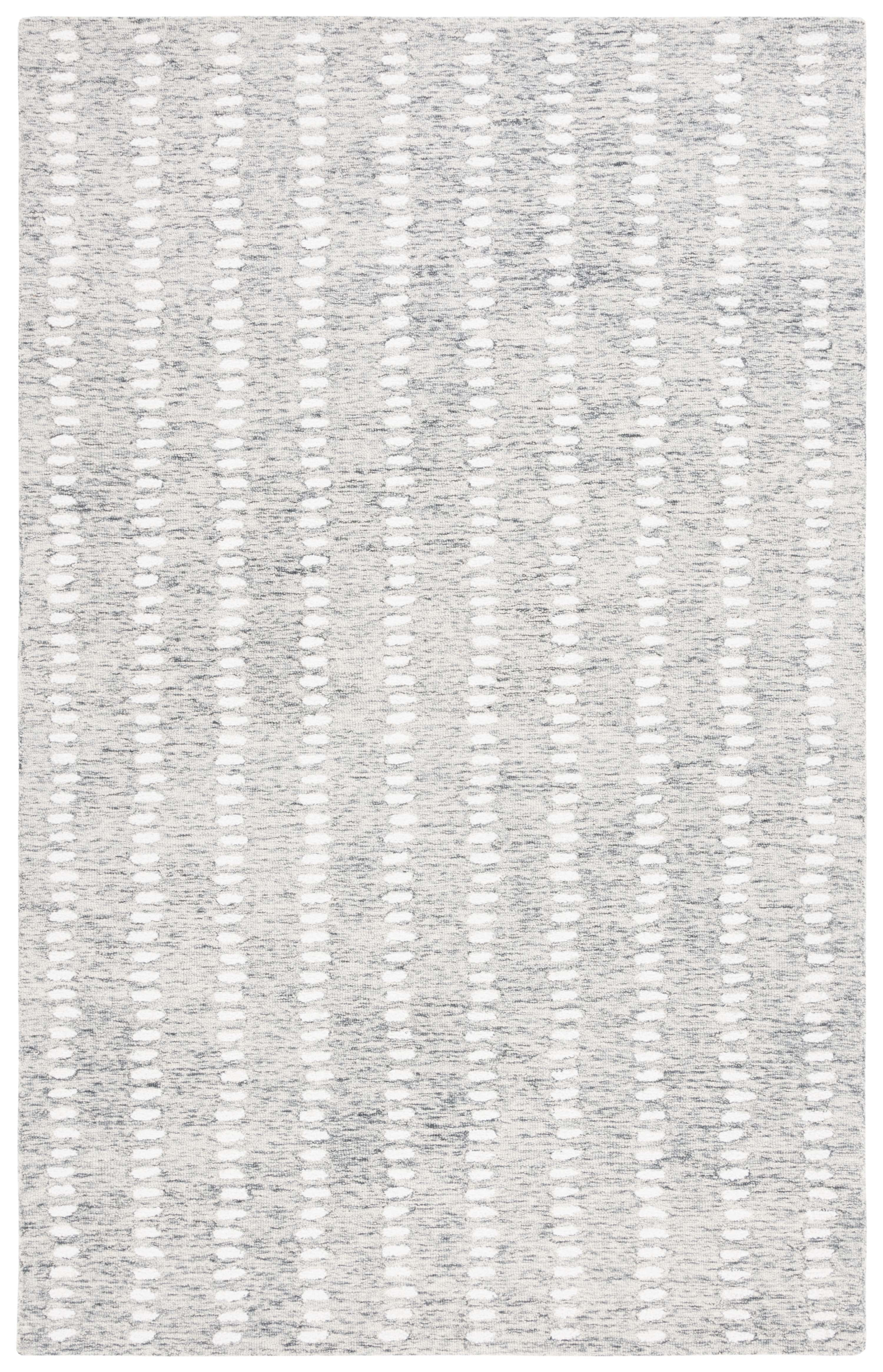 SAFAVIEH Abstract Madrid Striped Geometric Area Rug, Gray/Ivory, 3' x 5'