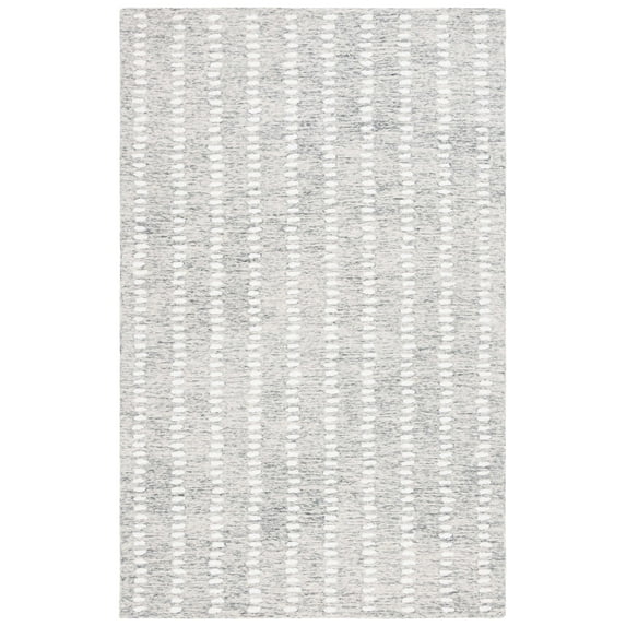 SAFAVIEH Abstract Madrid Striped Geometric Area Rug, Gray/Ivory, 3' x 5'