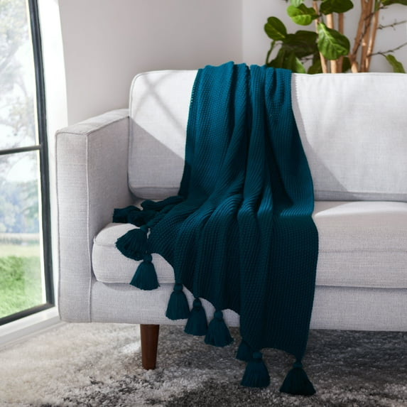 SAFAVIEH Adelie Throw Blanket Turquoise