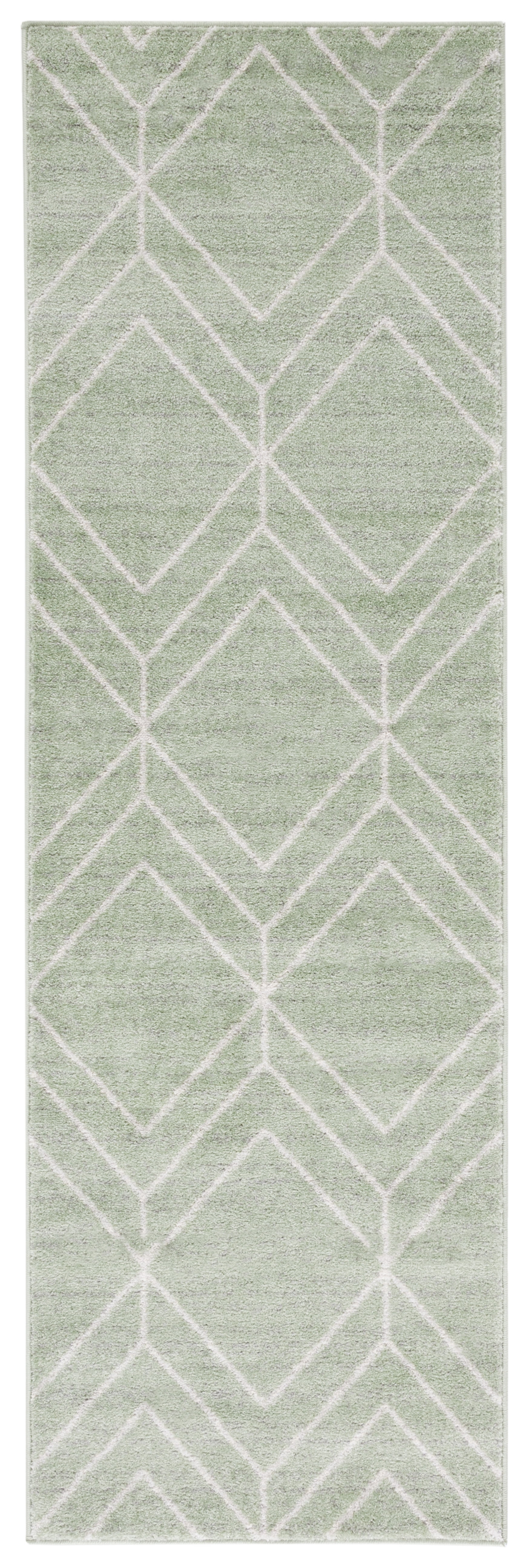 SAFAVIEH Adirondack Caitriona Geometric Runner Rug, Sage/Ivory, 2'6" x 6'