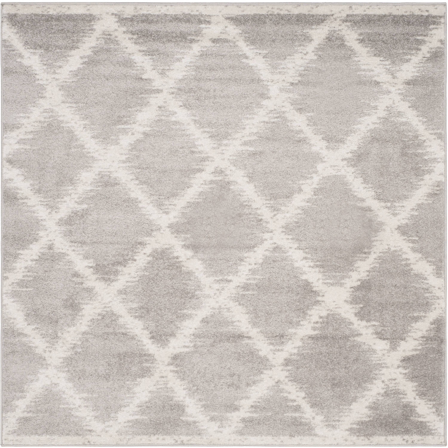 Adirondack ADR120 Power Loomed Area Rug - Silver/Ivory - 6'x6' - Safavieh.