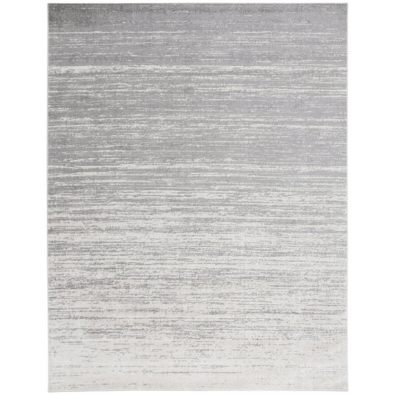 SAFAVIEH Adirondack Esmond Striped Area Rug, Light Grey/Grey, 10' x 14'