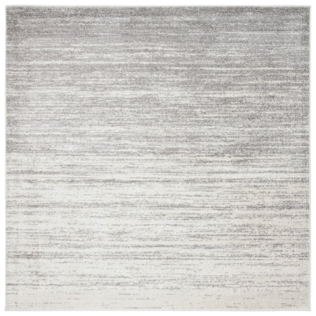 SAFAVIEH Adirondack Esmond Striped Area Rug, Ivory/Silver, 11' x 11' Square