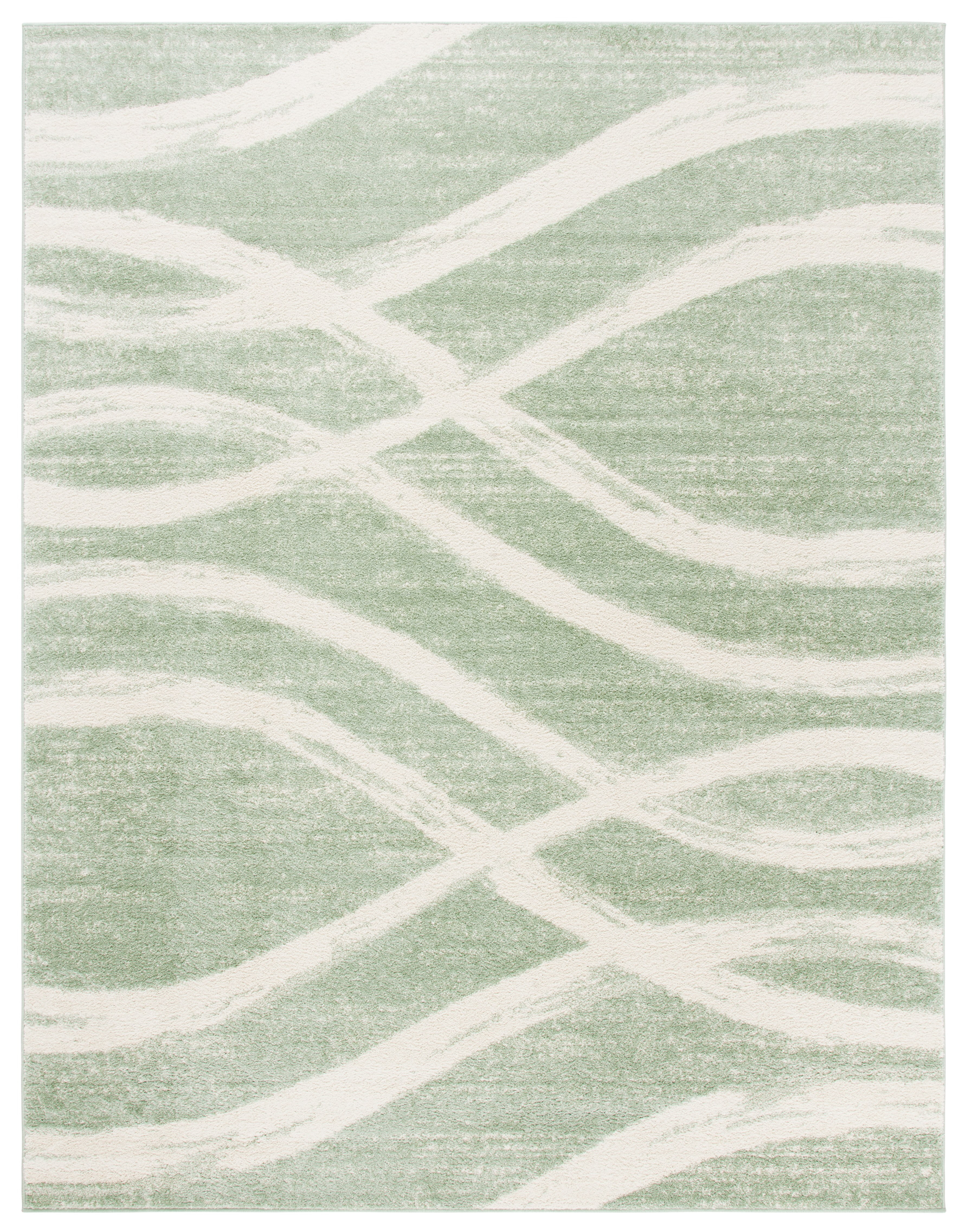 SAFAVIEH Adirondack Isidor Geometric Area Rug, Sage/Cream, 12' x 18'
