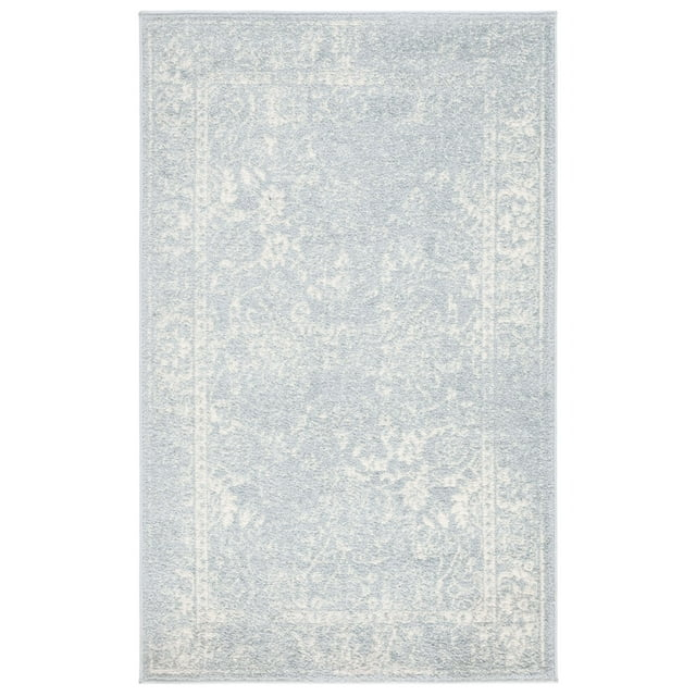 SAFAVIEH Adirondack Wyatt Distressed Area Rug, Slate/Ivory, 3' x 5'