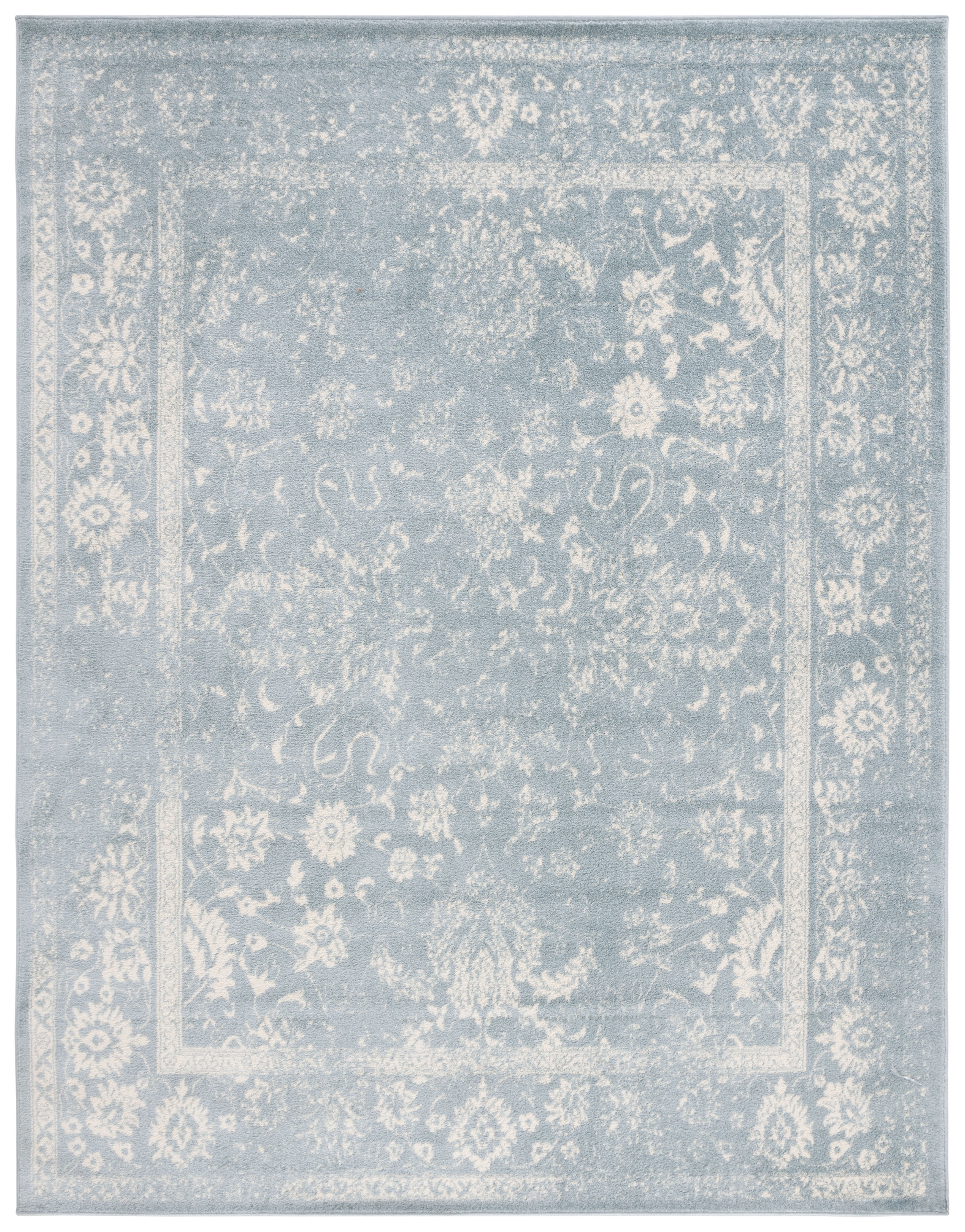SAFAVIEH Adirondack Wyatt Traditional Area Rug, Slate/Ivory, 11' x 15'