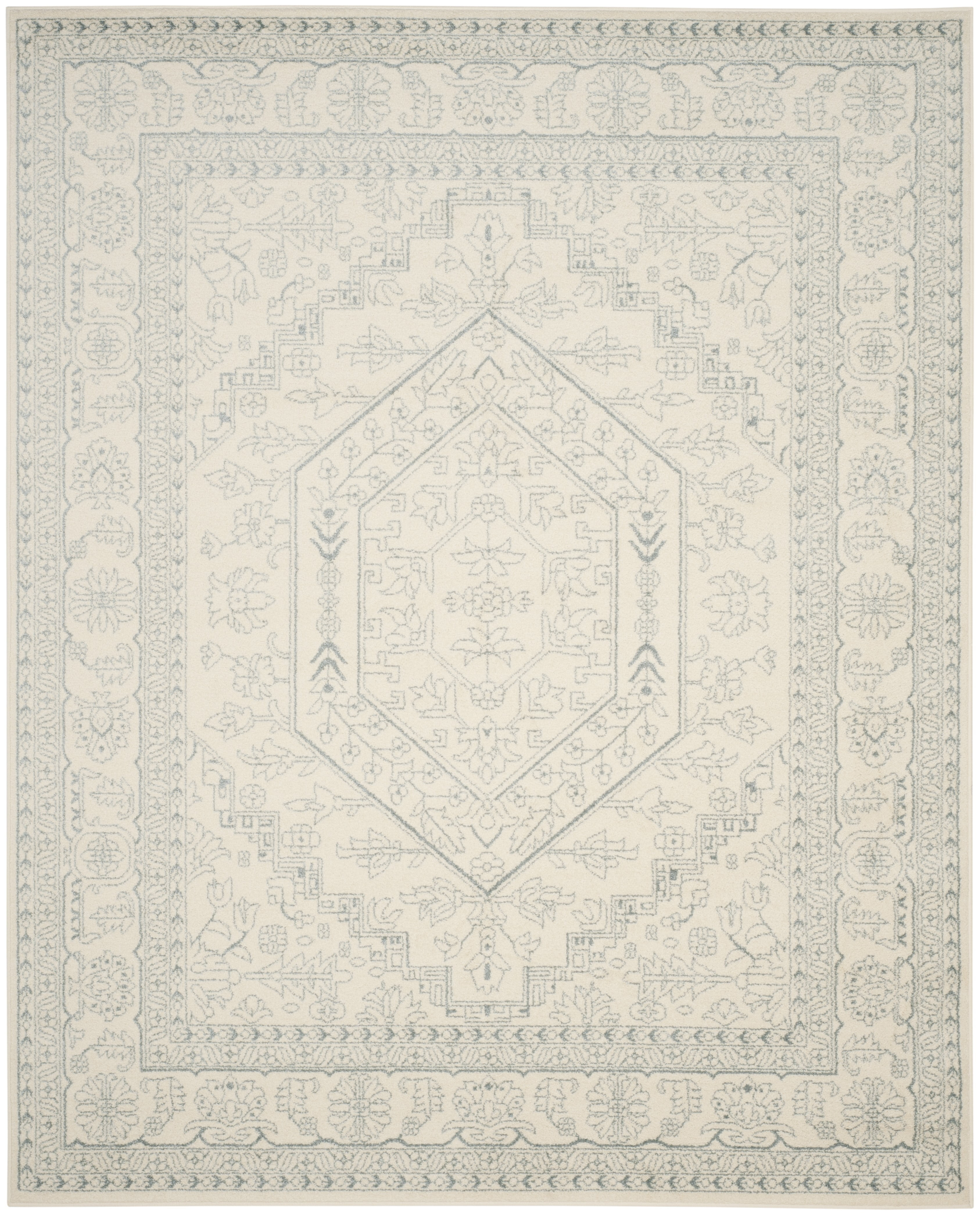 SAFAVIEH Adirondack Xavier Oriental Area Rug, Ivory/Slate, 9' x 12'