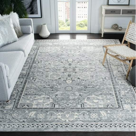 SAFAVIEH Alhambra Leptis Oriental Area Rug, Cream/Gray, 9' x 12'