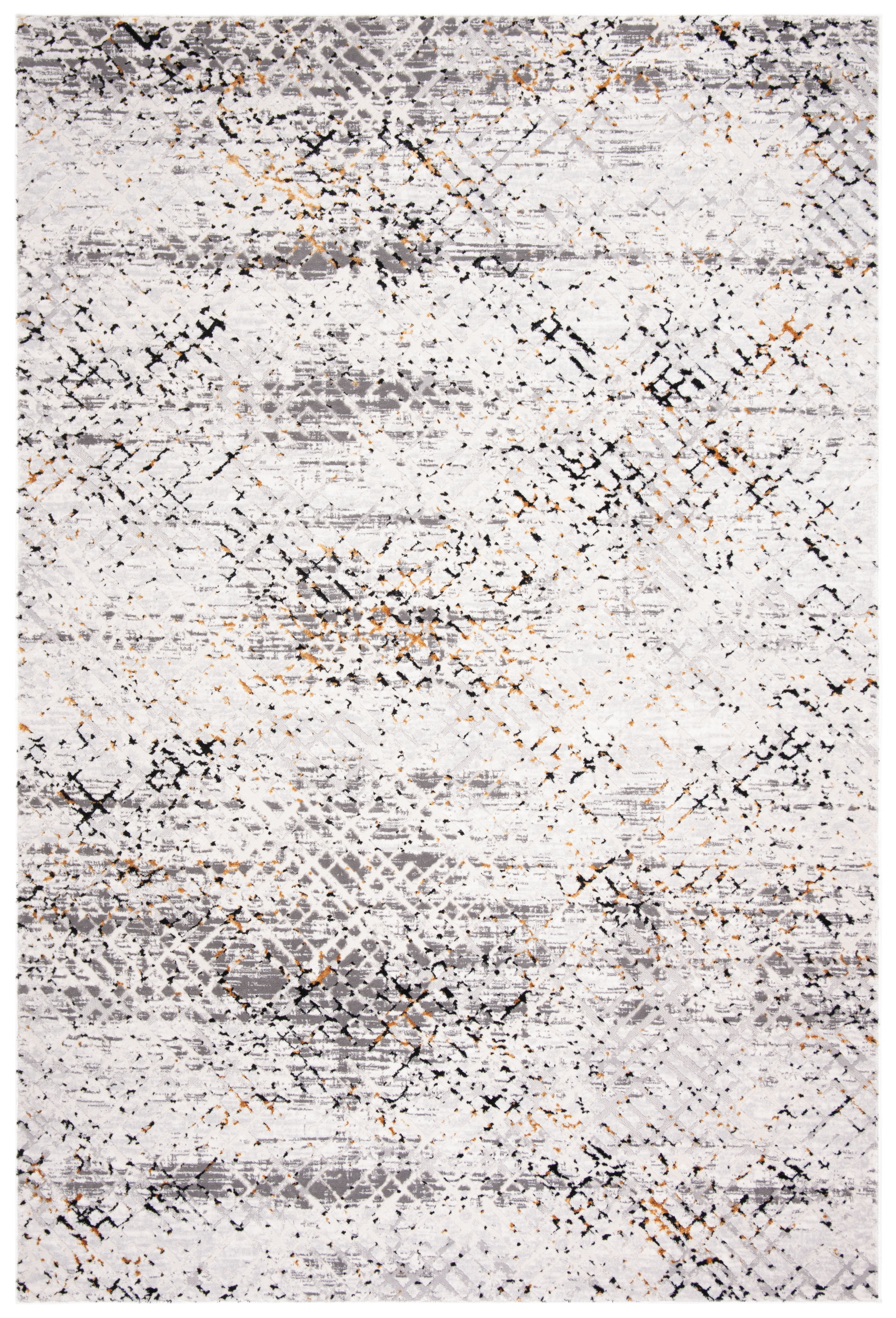 SAFAVIEH Amalfi Hannan Distressed Area Rug, Cream/Charcoal, 9' x 12'