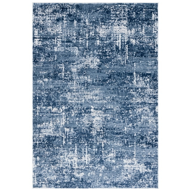 SAFAVIEH Amelia Ian Abstract Area Rug, Ivory/Dark Blue, 10' x 14'
