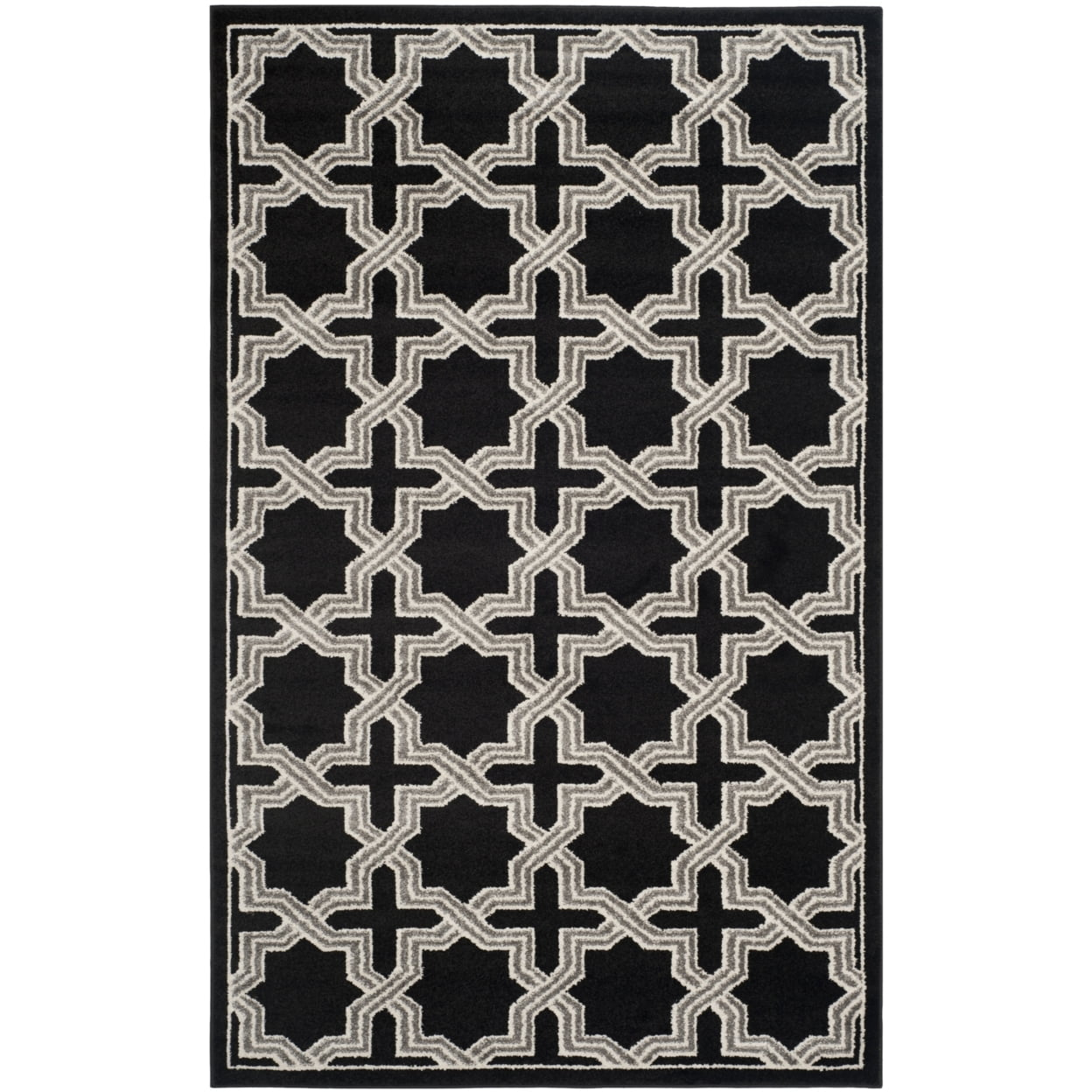 Amherst AMT418 Power Loomed Area Rug - Anthracite/Grey - 4'x6' - Safavieh..