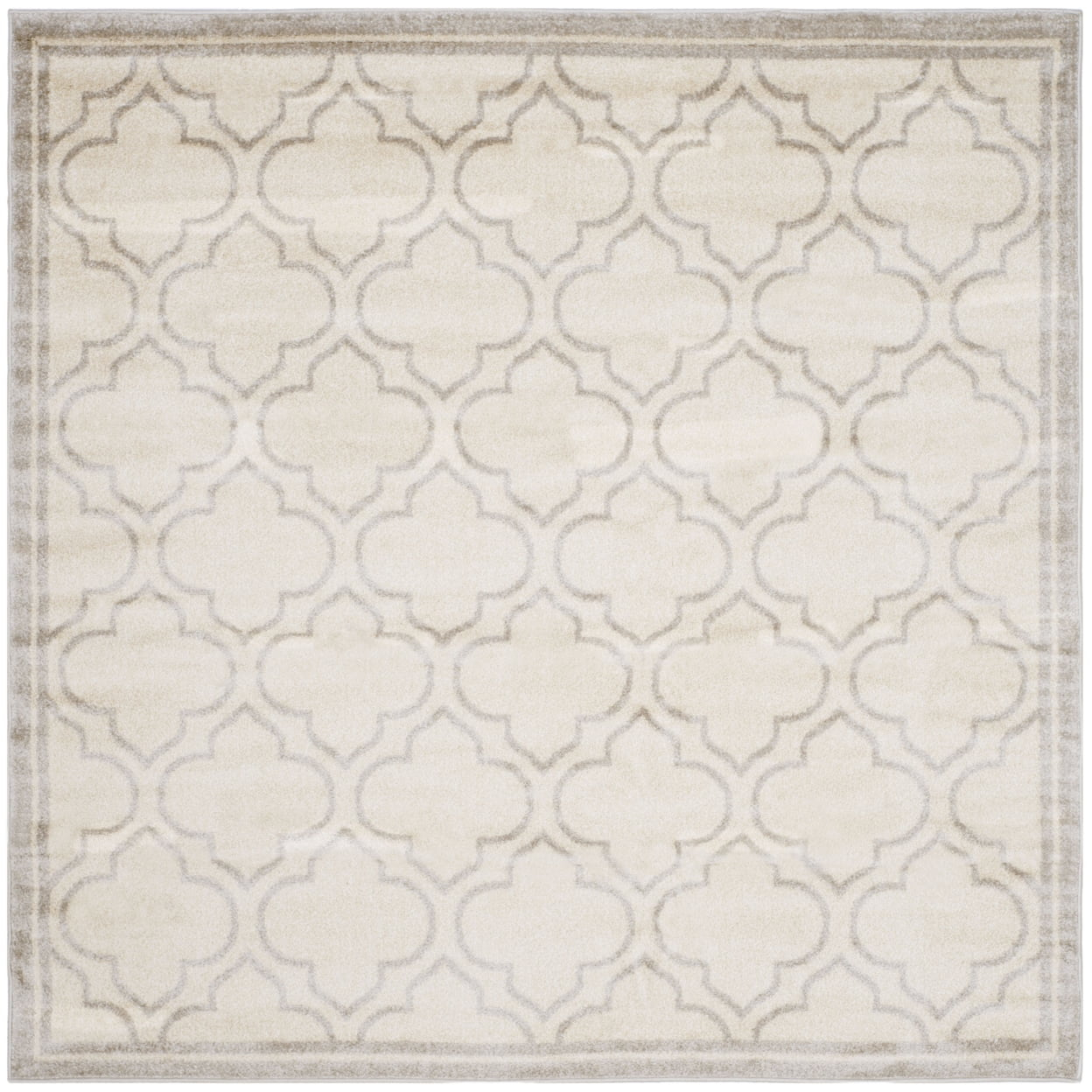 Amherst AMT412 Power Loomed Area Rug - Ivory/Light Grey - 7'x7' - Safavieh.