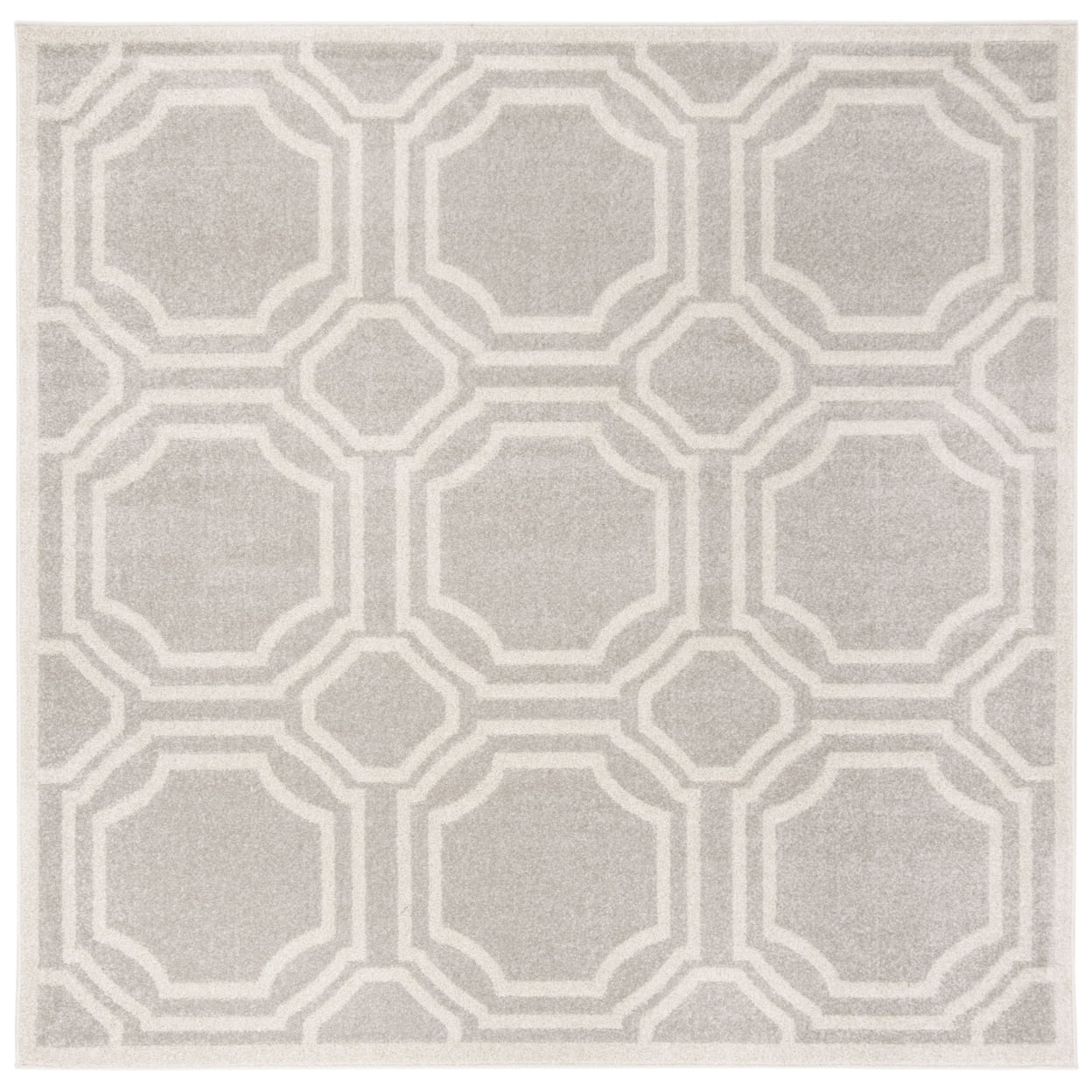 Amherst AMT411 Power Loomed Area Rug - Light Grey/Ivory - 7'x7' - Safavieh.